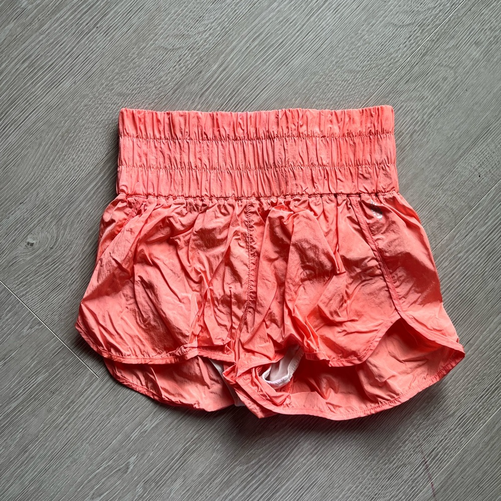 Free people The Way Home shorts in neon coral